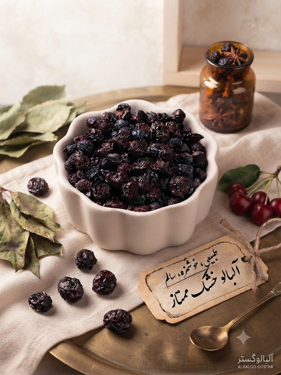 آلبالو خشک، ارگانیک و آفتاب خشک درجه یک ، محصول باغات میانه