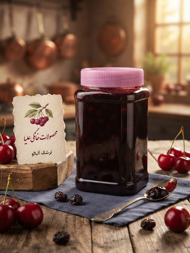 ترشک آلبالو خانگی 750 گرمی