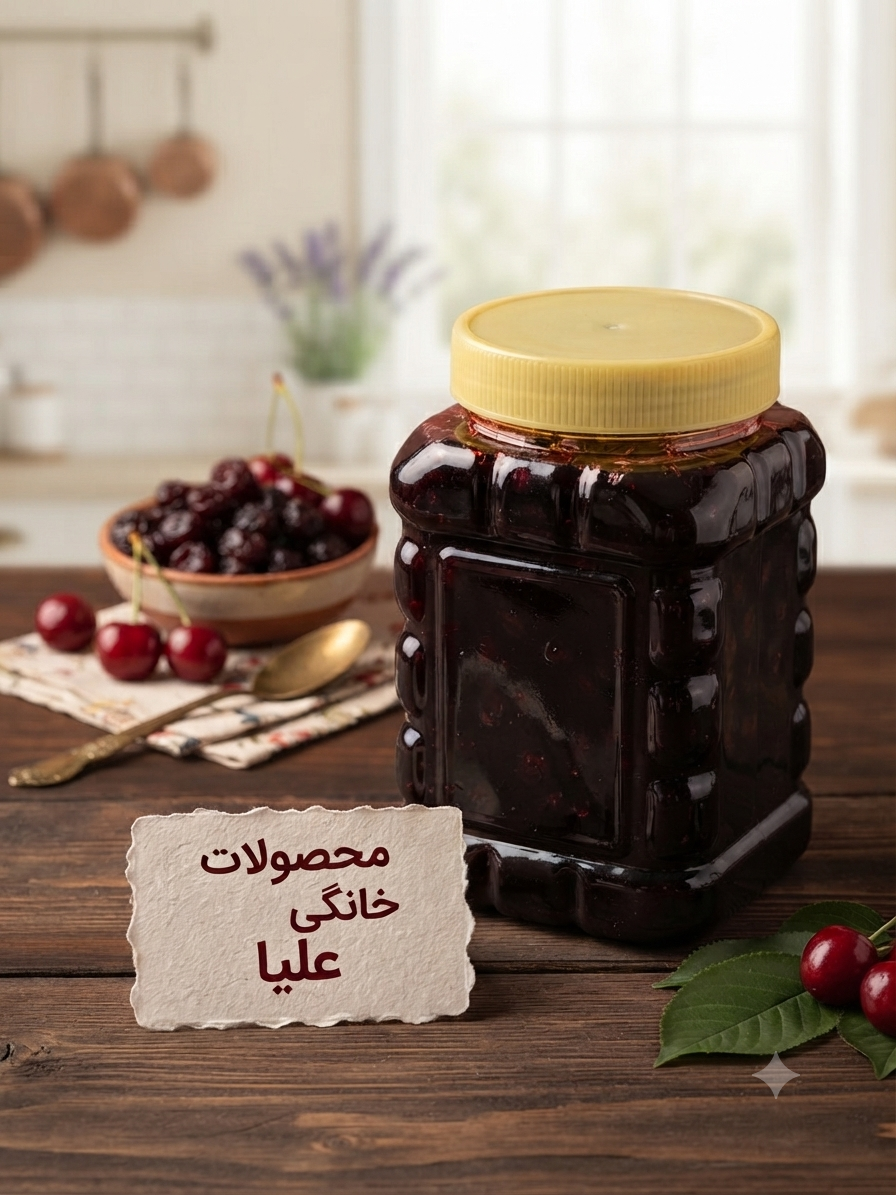 ترشک آلبالو خانگی 1400 گرمی