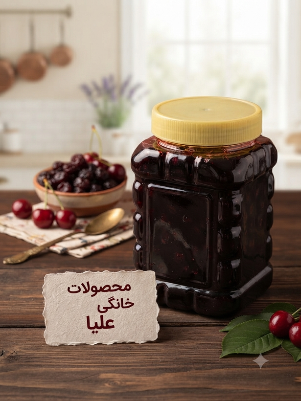 ترشک آلبالو خانگی 1400 گرمی