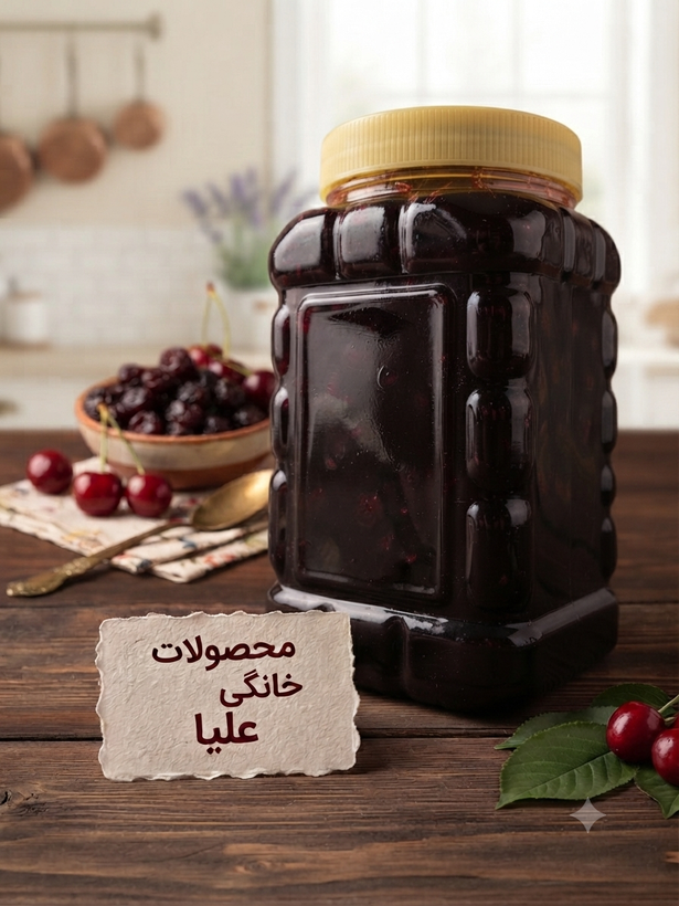 ترشک آلبالو خانگی 1400 گرمی