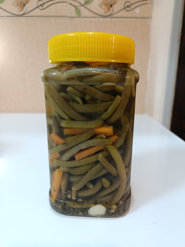 ترشی لوبیا سبز خانگی 700 گرمی